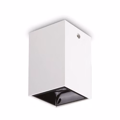 Netlighting Nitro LED Square Surface Mounted Ceiling Downlight, White, 3000K Warm White