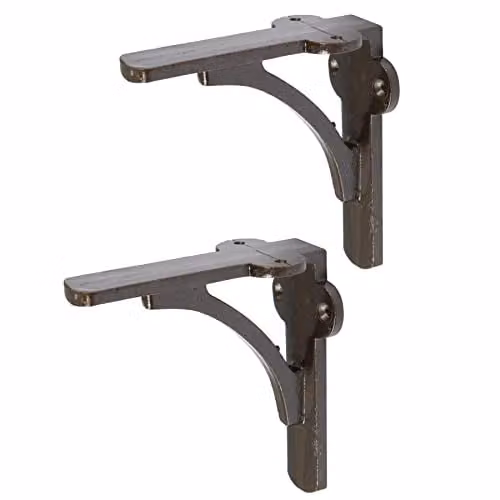 Hammer and Tongs Curved Iron Shelf Bracket, Raw, Pack of 2 – 1