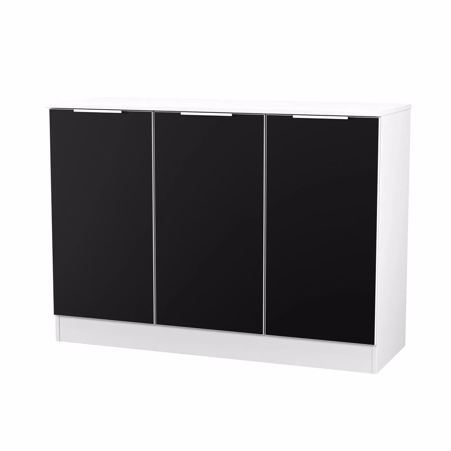 Ready Assembled 2 U Dover 3 Door Sideboard in Matt Black – 2
