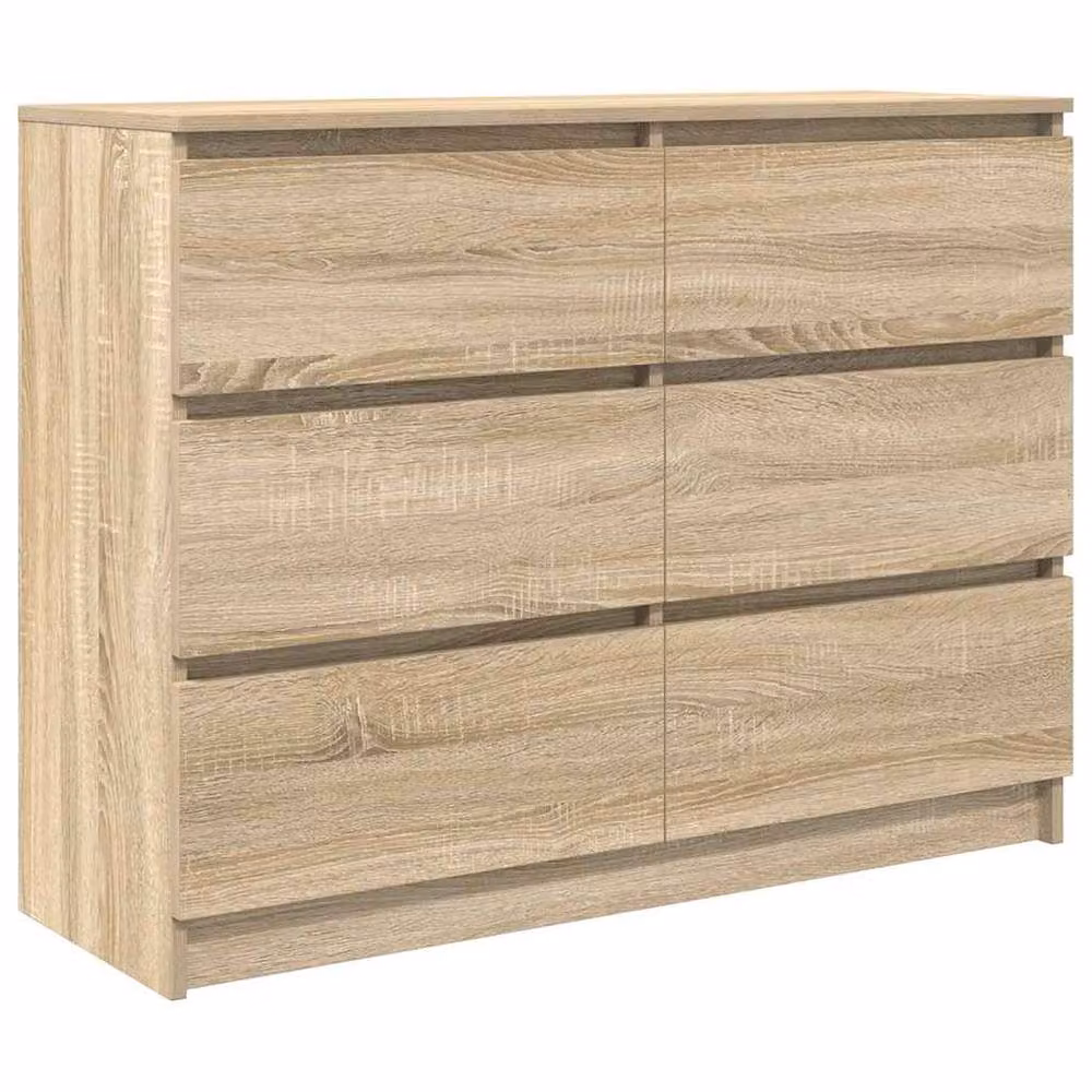 Berkfield Home Sonoma Oak Sideboard in Beige, W/D/H: 100 x 35 x 76 cm – 2
