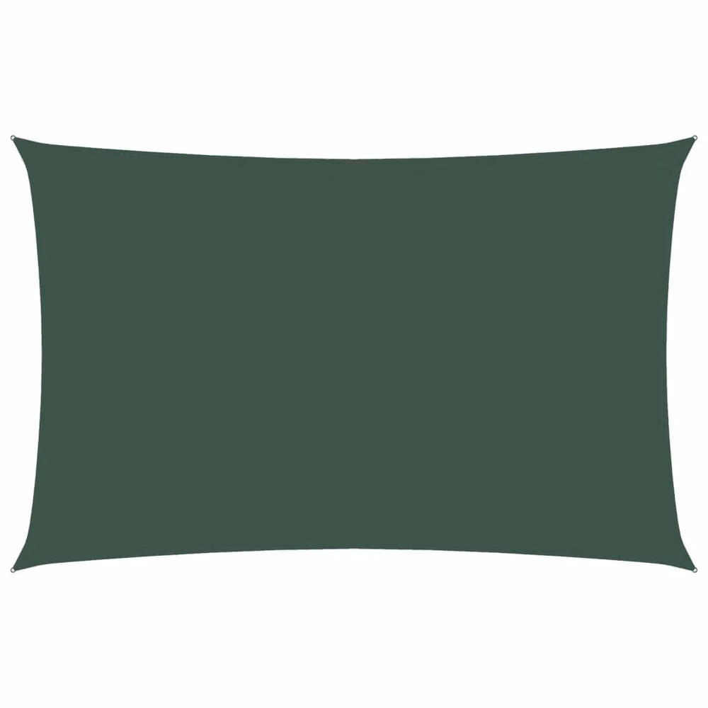 Berkfield Home Rectangular Oxford Fabric Sunshade Sail in Dark Green, W 5 m x D 2.5 m – 2