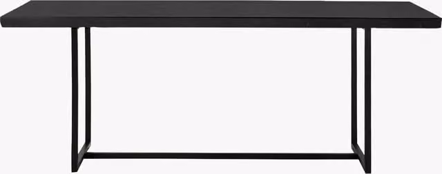 Perch & Parrow Travis Rectangular Oak Dining Table in Black