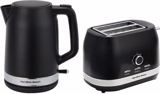 Hamilton Beach Black Breakfast Bundle in Black Plastic