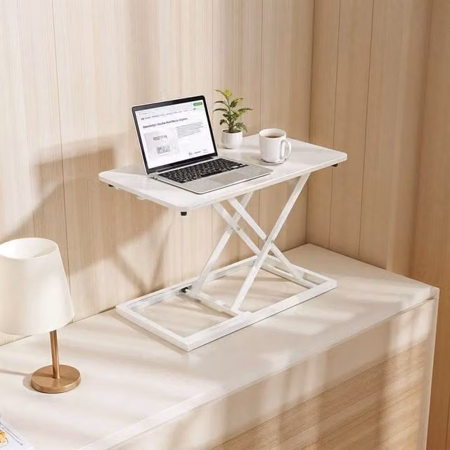 EONLION White Height Adjustable Standing Desk Converter, Width: 100 cm – 1