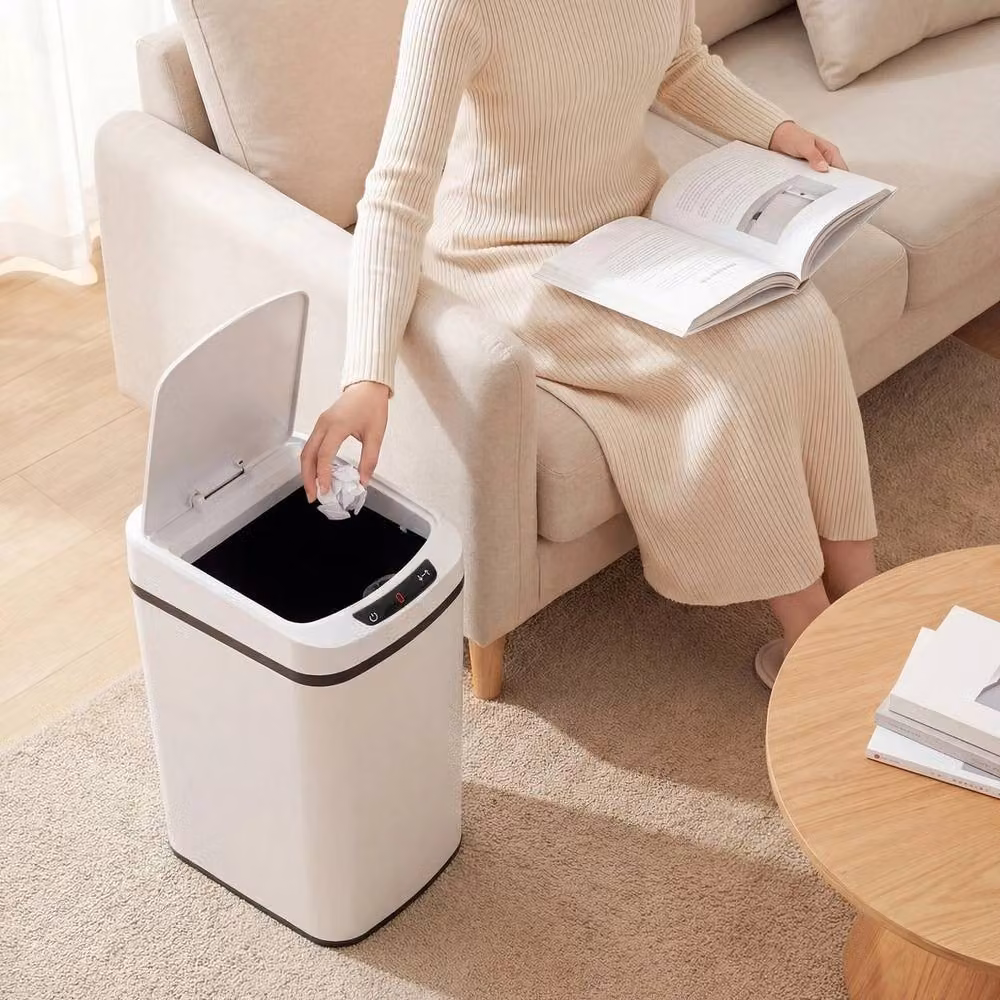 Kelvenix Automatic Touchless Motion Sensor Kitchen Bin in White – 2