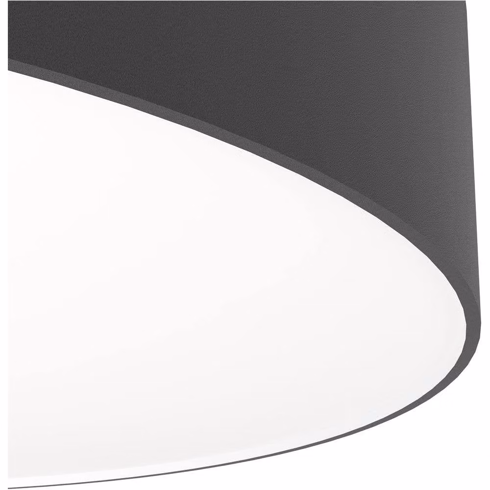 Loops 2 Pack Modern Round Black LED Ceiling Lights with Bulbs Included – 3