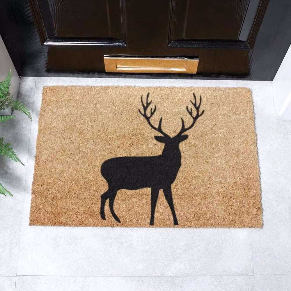 Artsy Mats Stag Doormat in Black, W/D: 60 x 40 cm – 2