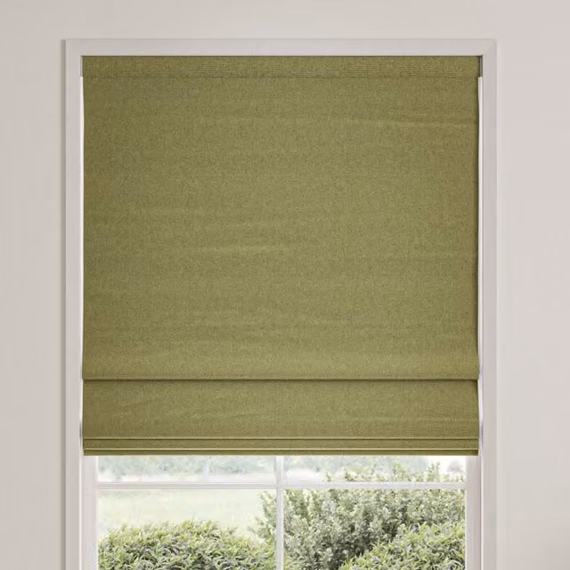 William Morris Reed Made To Measure Blackout Roman Blind in Lichen Green