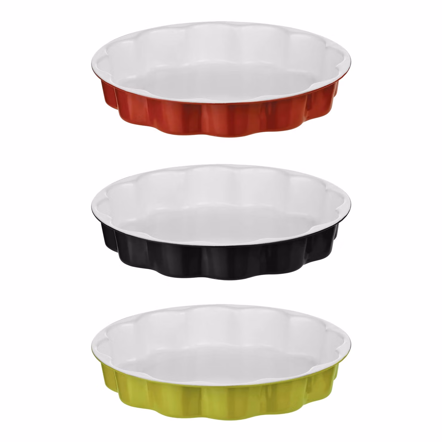 Orsina Black Non-Stick Carbon Steel Fluted Tart Tin, Round Diameter: 29 cm – 2