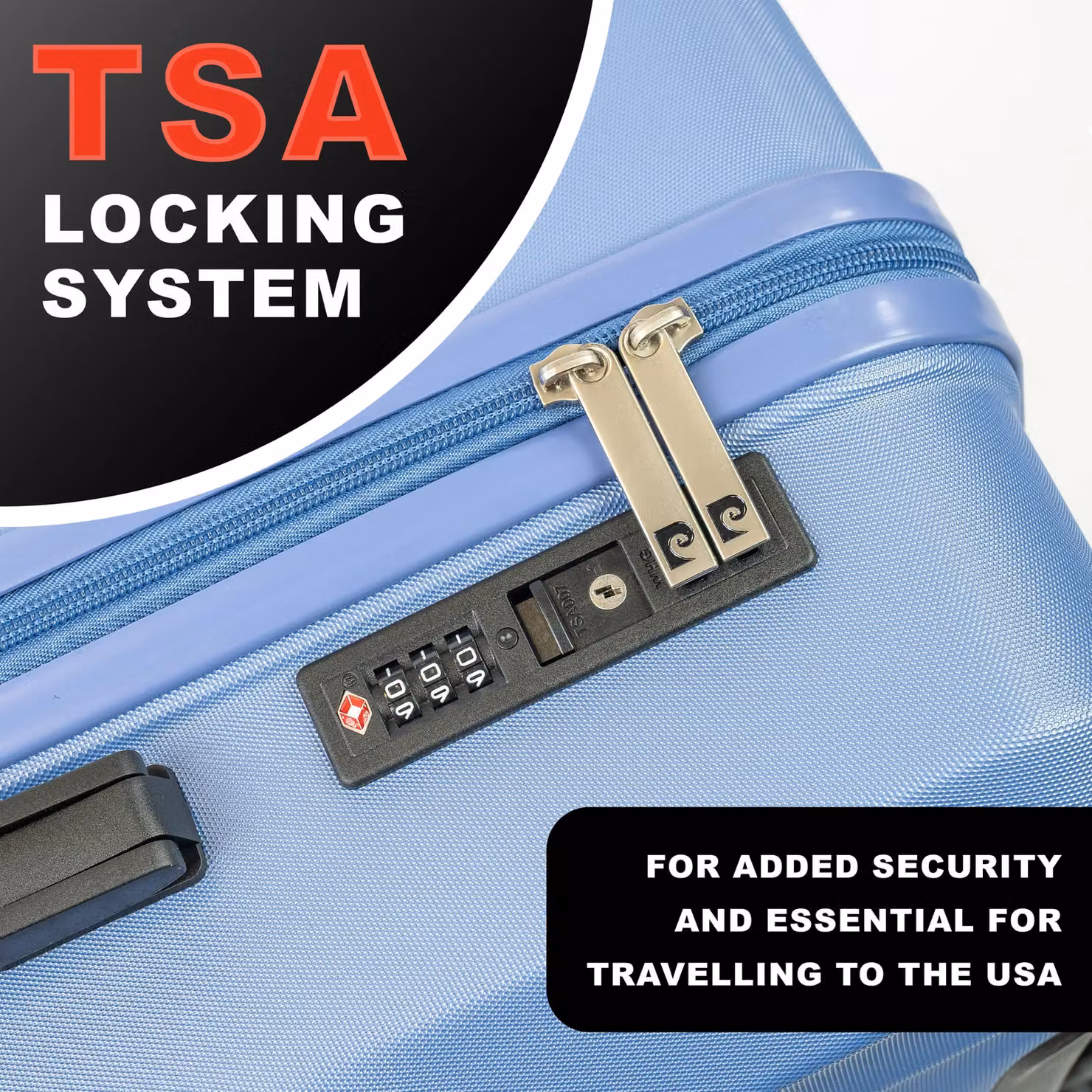 Pierre Cardin Soleil 22 inch Wheeled Hard Sided Cabin Suitcase with TSA Lock, Blue – 5
