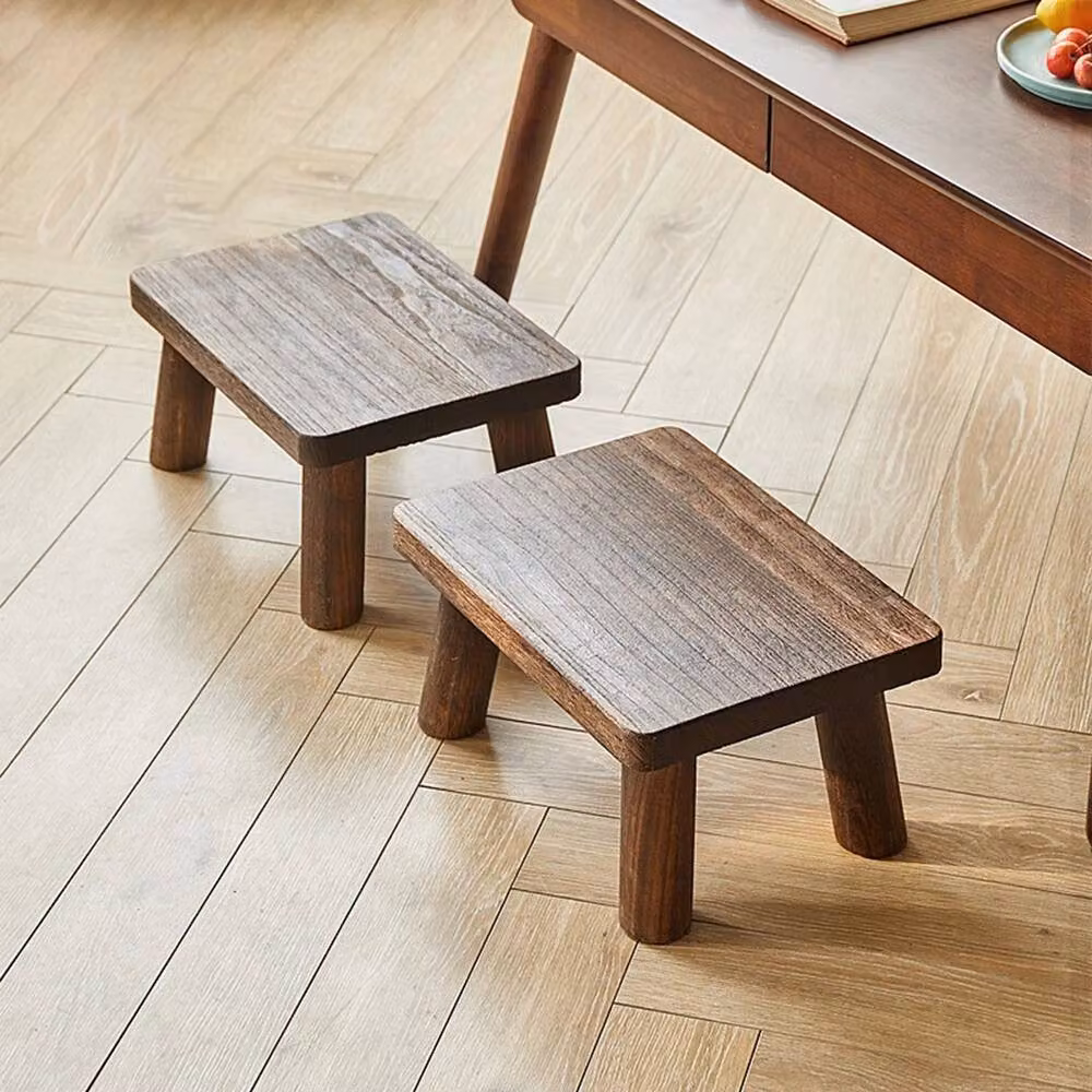 FLAVORA Brown Wooden Living Room Seat and Shoe Changing Bench – 4