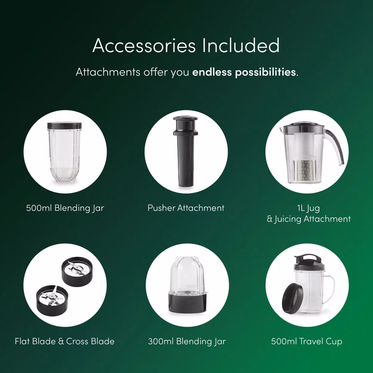 Emperial 4 in 1 Multi-Functional Food Blender, Smoothie Maker, Juicer and Grinder in Silver – 5