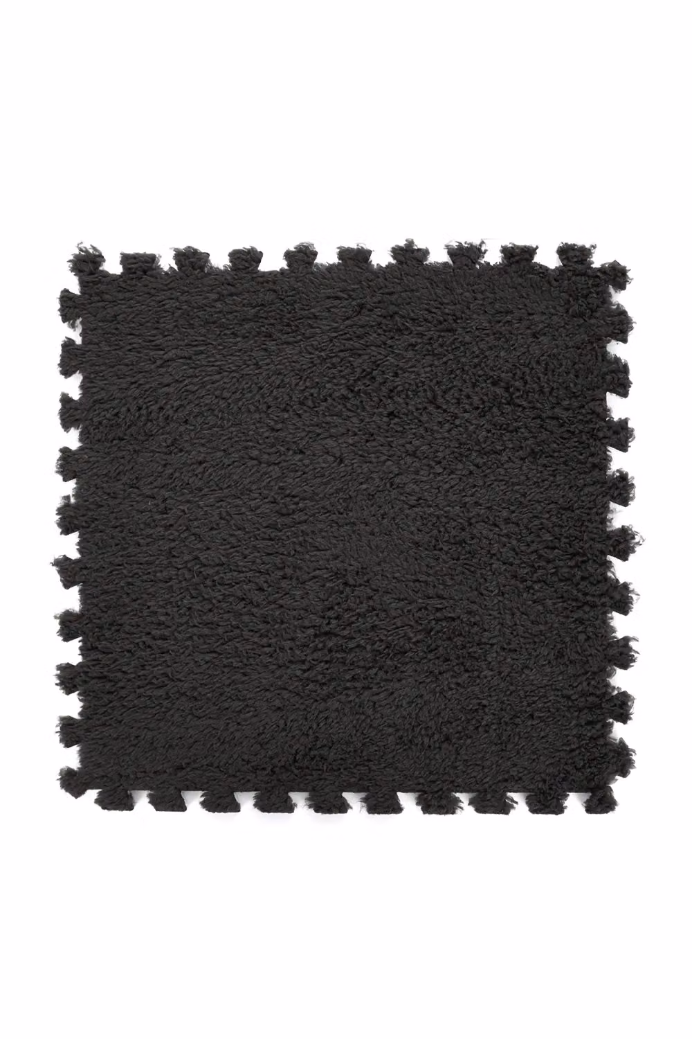 Living and Home 12-Piece Interlocking Plush EVA Floor Tiles in Black – 4