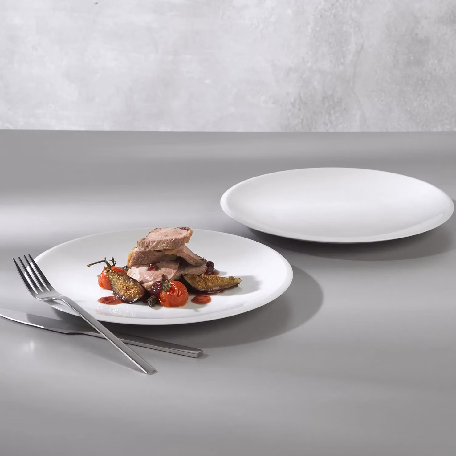 Kahla White Porcelain Large Round Dinner Plates, 2 Pack, Diameter: 26 cm – 2