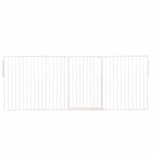 Safetots Premium Extra Tall Room Divider with Door, White, Width: 272 cm, Height: 105 cm – 1
