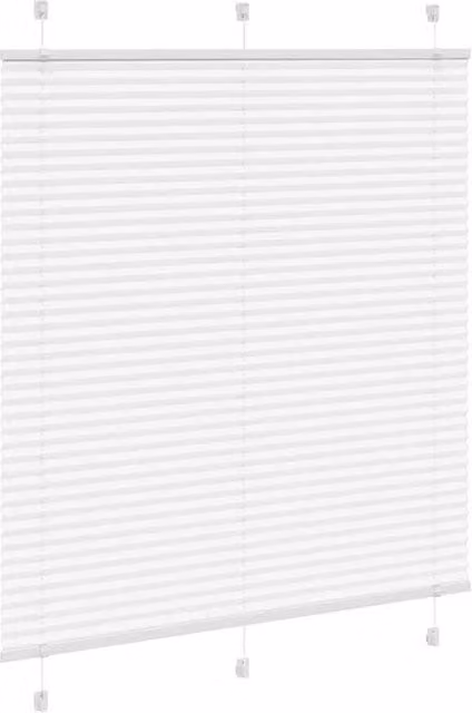 Berkfield Home Single Pleat White Polyester Blind, W: 115 cm, H: 100 cm