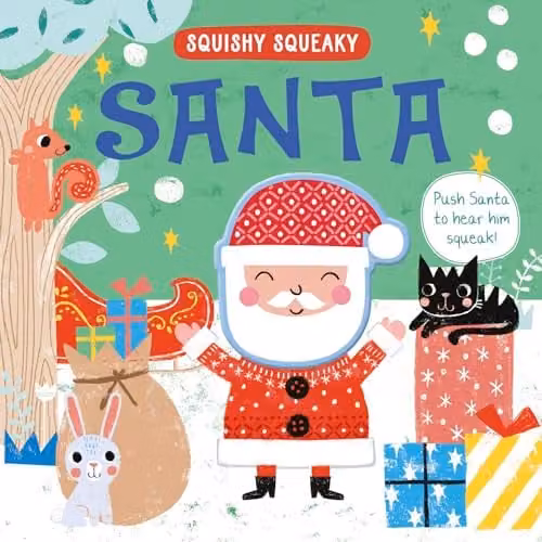 Squishy Squeaky Santa Multicolour Toy by North Parade Publishing