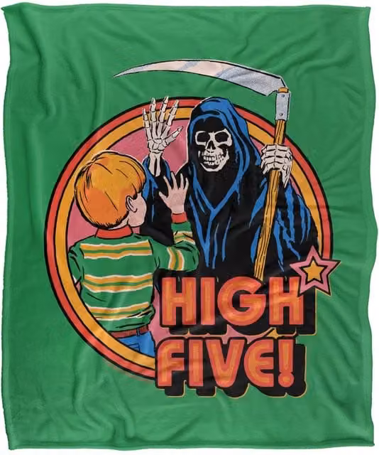 Steven Rhodes High Five Silky Touch Super Soft Fleece Throw Blanket, Multicolour, W/D/H: 91 x 147 cm – 1