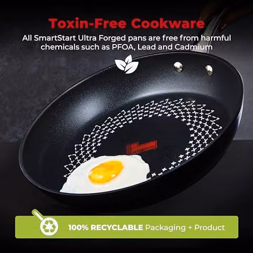 Tower SmartStart Ultra Forged 5 Piece Non-Stick Cookware Set in Black – 5