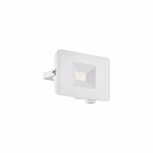 Loops 10W LED IP65 Outdoor Wall Flood Light, White Adjustable Aluminium Garden Sconce