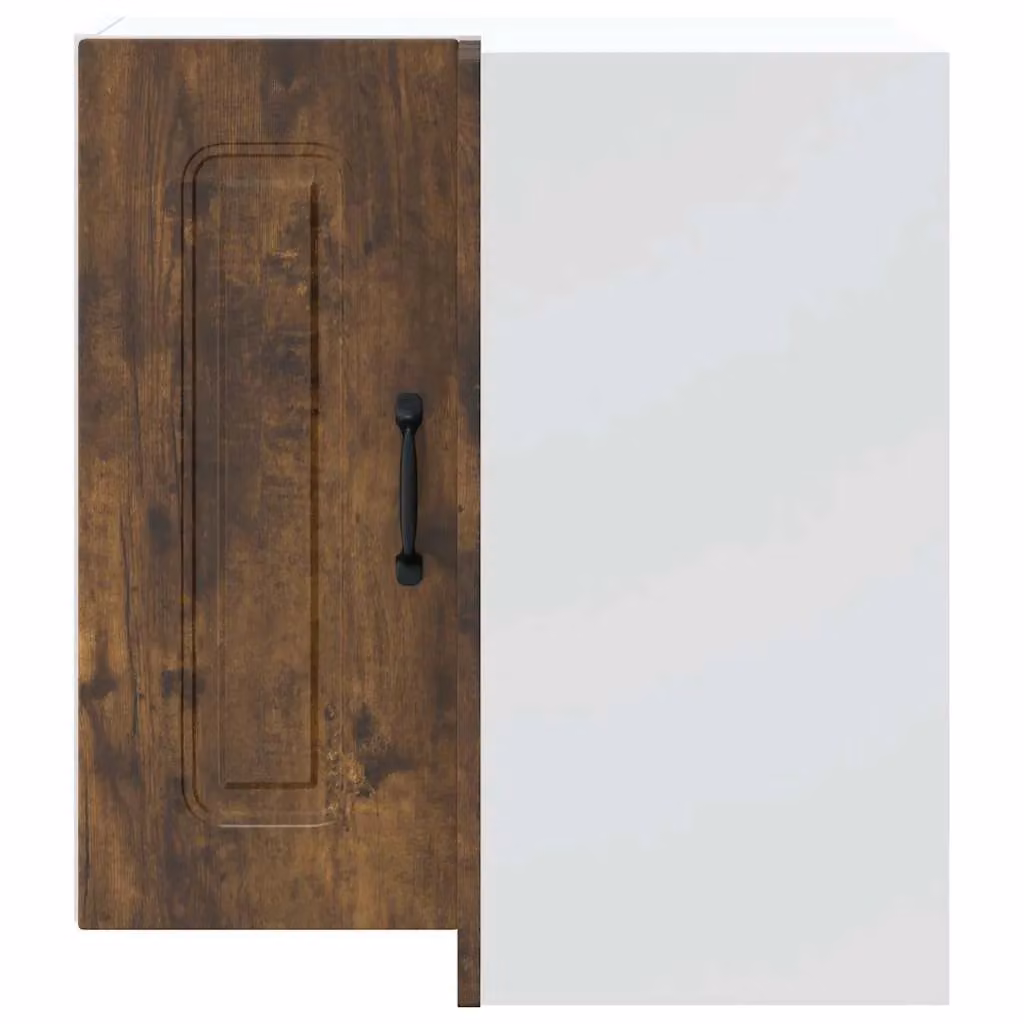 Berkfield Home Kalmar Modern Wall Mounted Kitchen Corner Cabinet in Smoked Oak Brown – 2