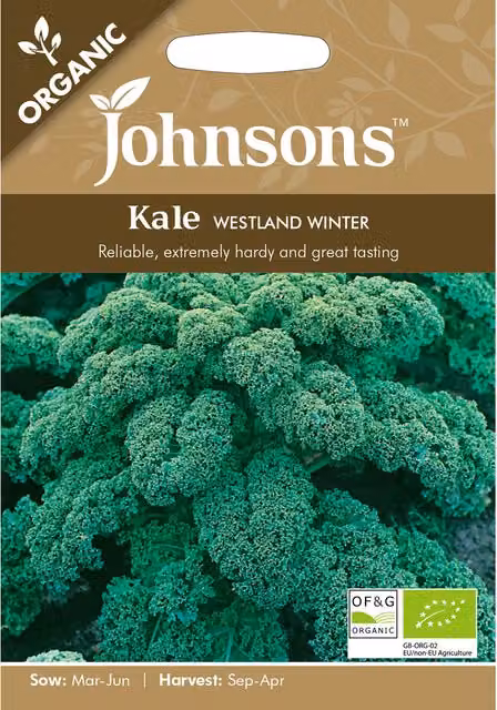 Johnsons Organic Westland Winter Kale Vegetable Seeds