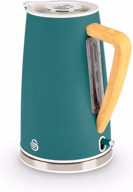 Swan Nordic 1.7 l Cordless Kettle in Green or Grey with Auto Shut-off and Limescale Filter