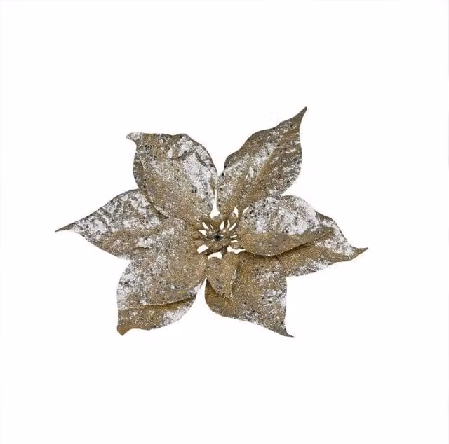 KDMD Gold Glitter Poinsettia Pick 4 Pack – 1