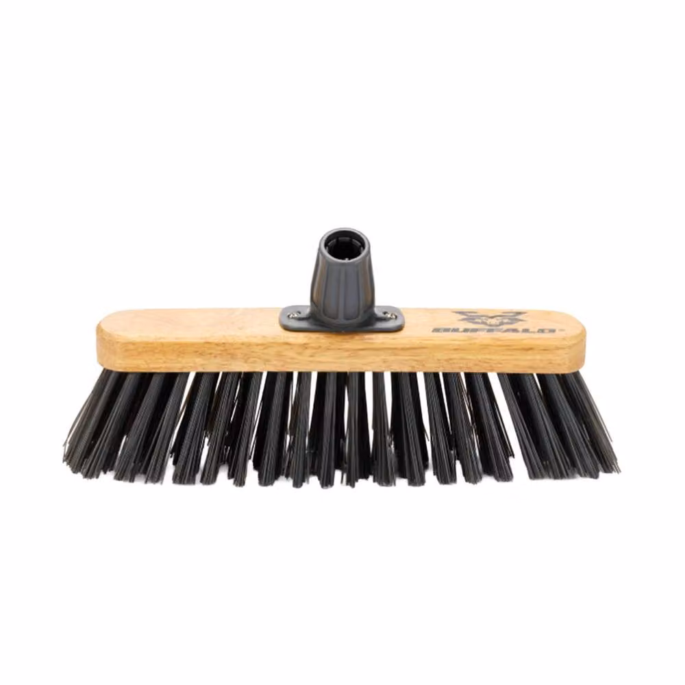 Buffalo 12 inch Stiff PVC Sweeper Broom Head in Black and Multicolour – 2