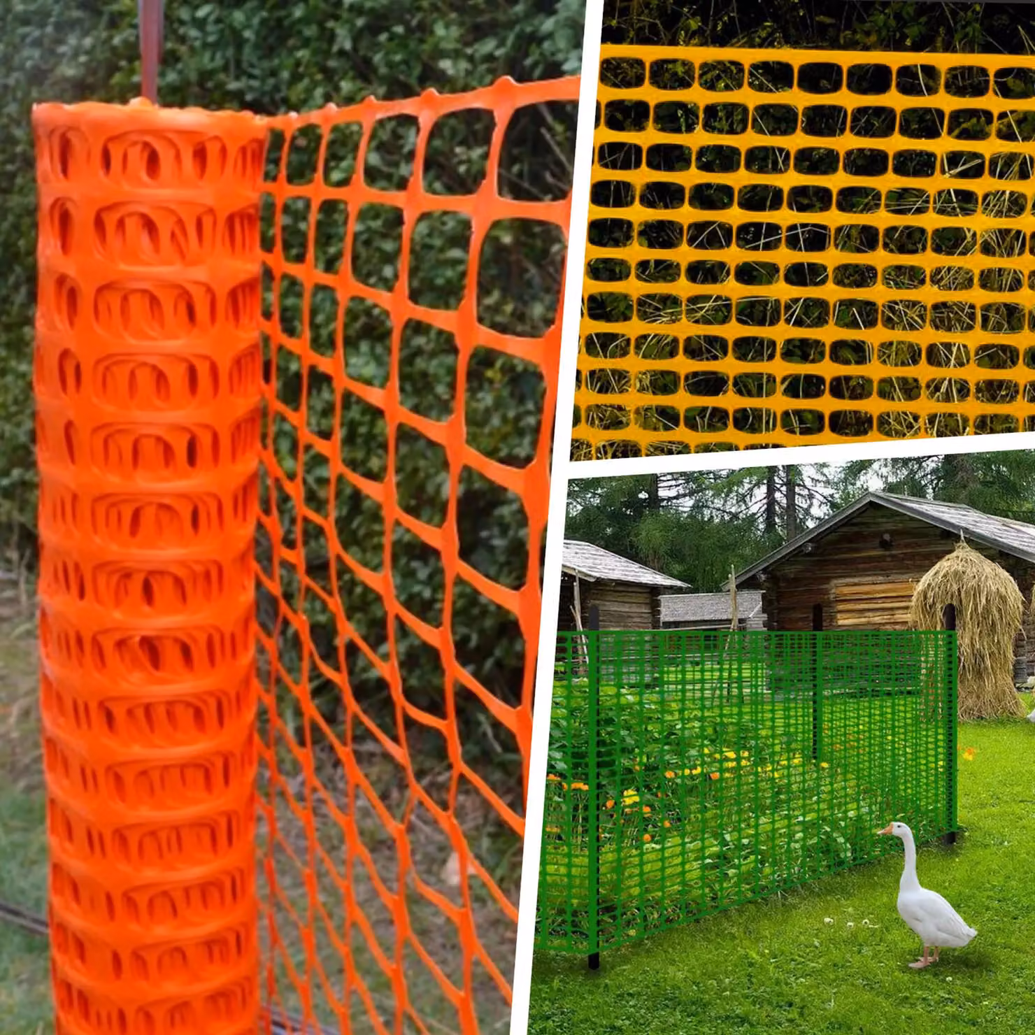 Pegdev Heavy Duty Orange Plastic Barrier Fencing Mesh Netting, 200m – 2
