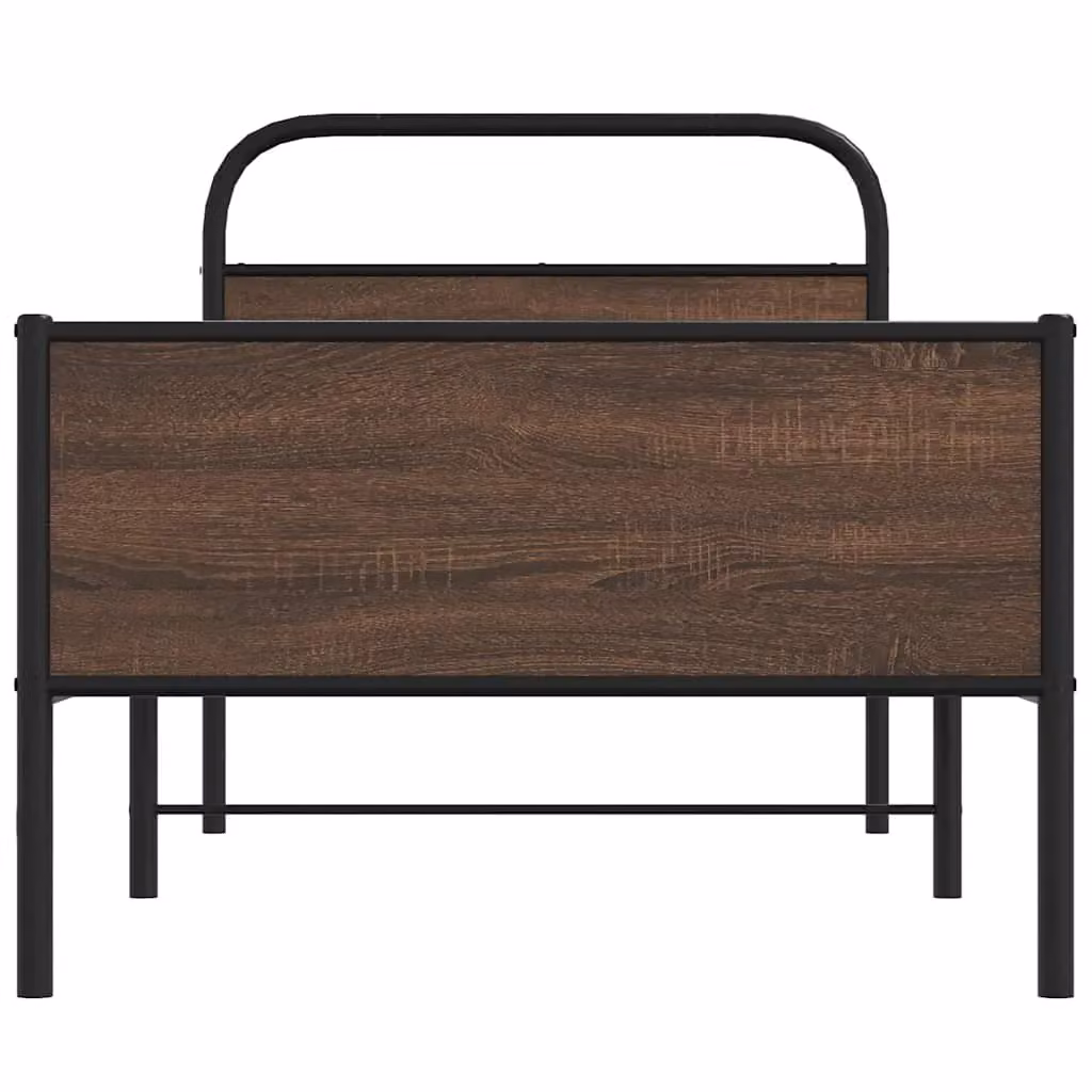 Berkfield Home Classic Bed Frame in Brown Oak, W/D/H: 90 x 200 cm – 3