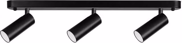 Netlighting FORLIGHT Logos Triple LED Spotlight Bar, 3.7W, 3000K Warm White, 282lm, Black – 3