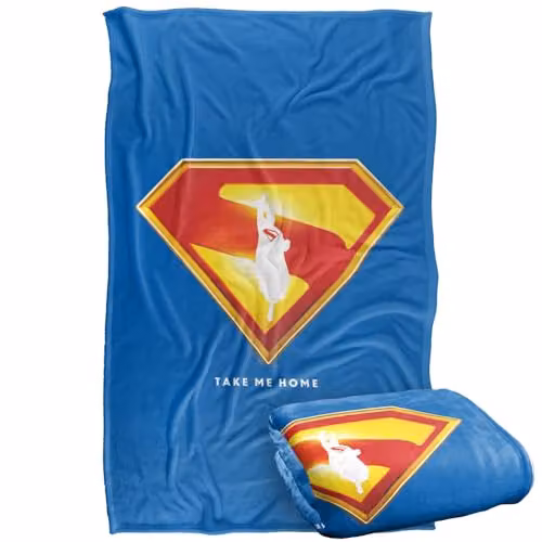Warner Bros. Superman 2025 Movie Take Me Home Shield Super Soft Fleece Throw Blanket, Multicolour, W/D/H: 91 x 147 cm – 1