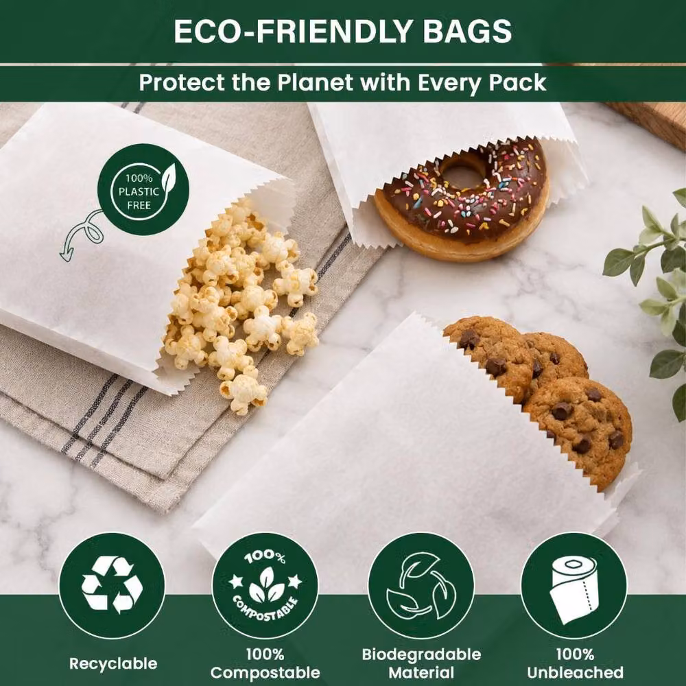 ECONX White Greaseproof Paper Sandwich Bags, 1000 Pack – 4