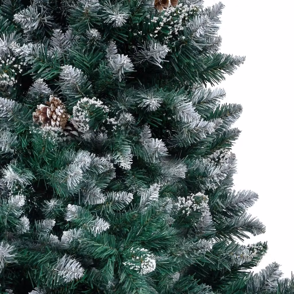 Berkfield Home Artificial Christmas Tree with Pine Cones and White Snow, Green, Height: 150 cm – 4