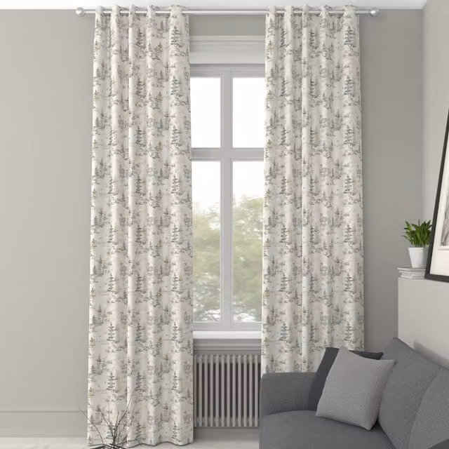 Terrys Blackout Cotton Fabric Panel Curtain in Yellow with Eyelets