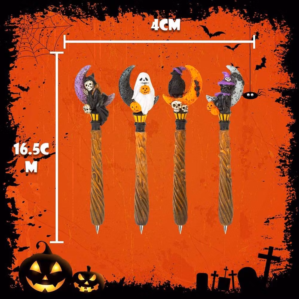 VFM e-Store Halloween Spooky Moon Pens, 4 Pack, Multicolour – 2