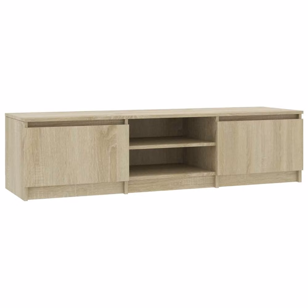 Berkfield Home Sonoma Oak TV Cabinet in Brown and Beige, W/D/H: 140 x 40 x 35.5 cm – 2