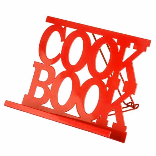 Premier Housewares Red Metal Freestanding Cookbook Stand