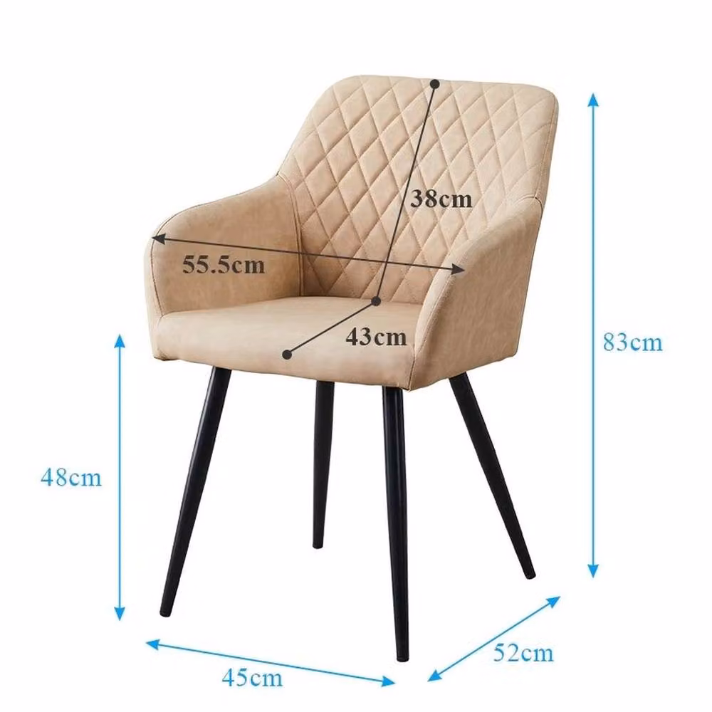 KORVIXA Faux Leather Dining Chair in Beige – 2