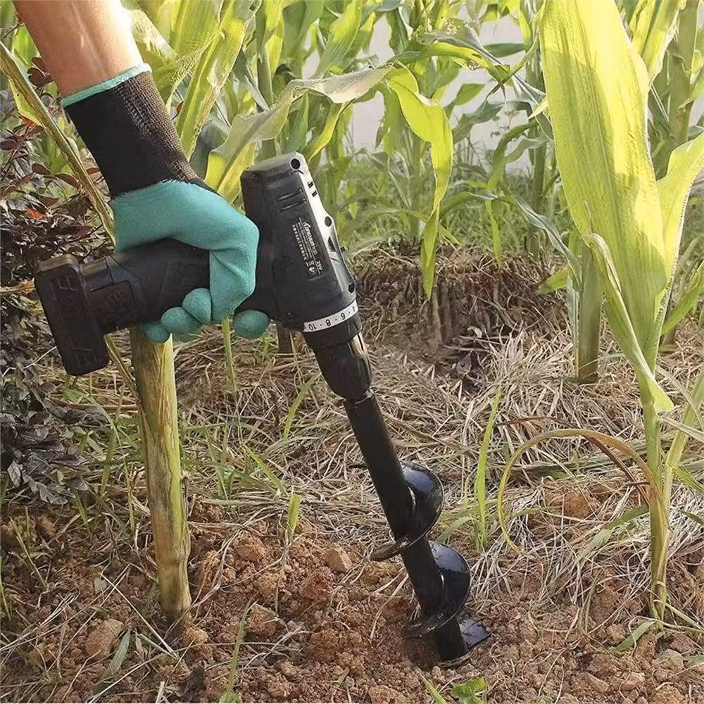 NESTLUNE Black Spiral Garden Auger Drill Bit – 2