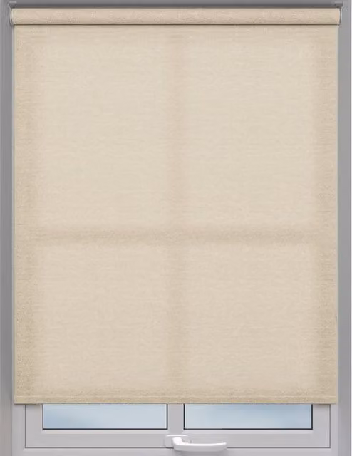 Terrys Made to Measure Semi-Transparent Textile Roller Blind in Plain Beige