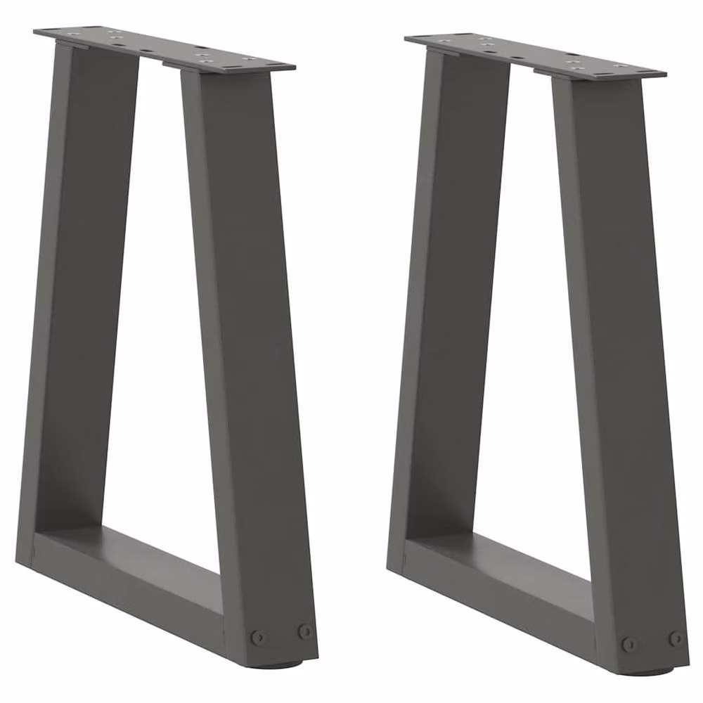 Berkfield Home Modern V-Shape Dining Table Legs, 2 Pieces, Anthracite, W: 28 cm, H: 42-43.3 cm – 2