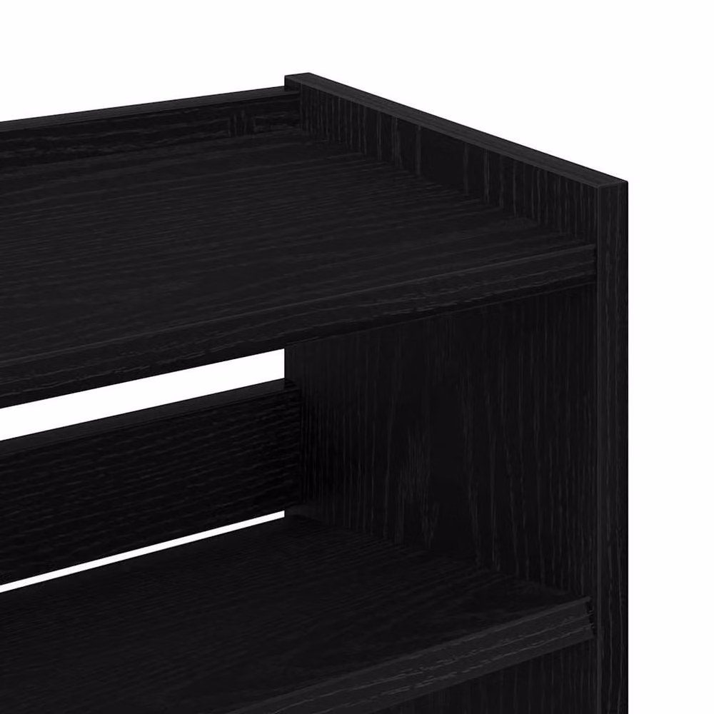 Berkfield Home Black MDF Shoe Rack, W: 60 cm, D: 25 cm, H: 62 cm – 5