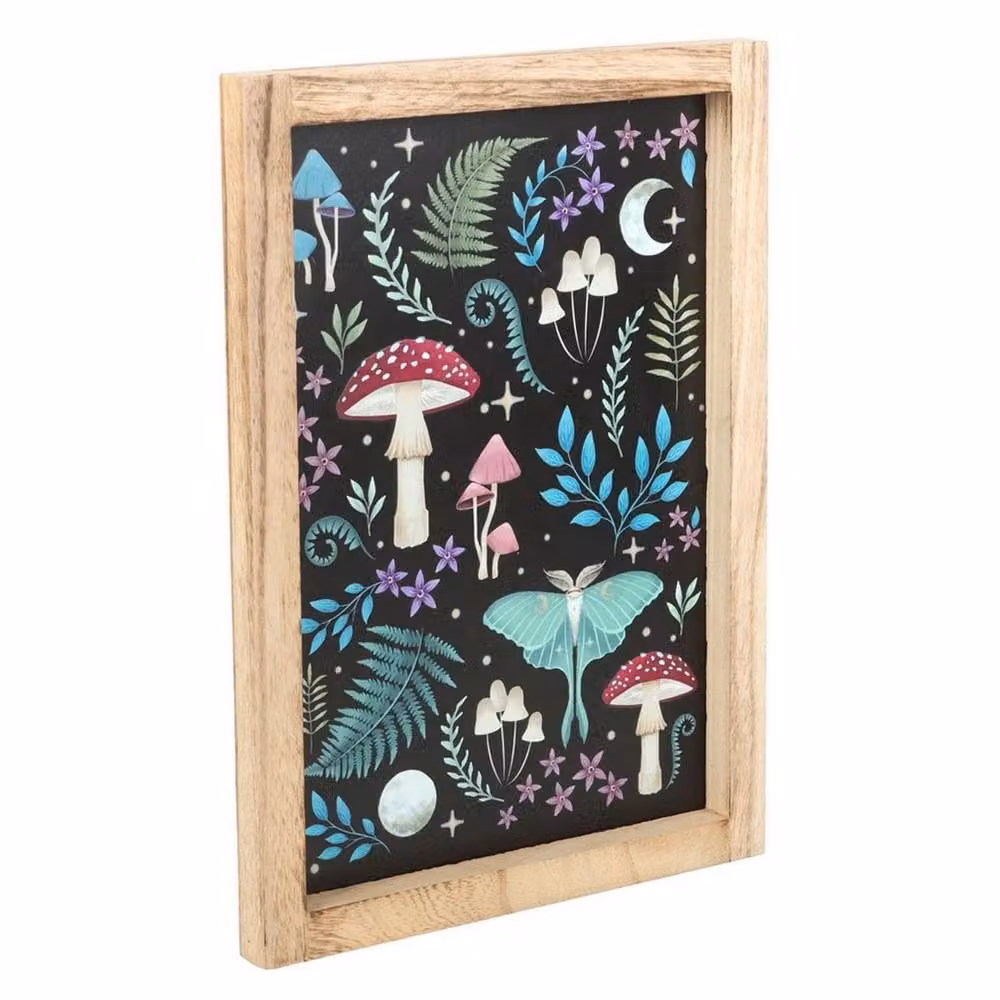 Something Different Dark Forest Framed Art Print in Black and Multicolour, W/H: 35 x 25 cm – 2