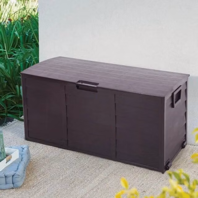 Kelvenix 290L Outdoor Garden Storage Deck Box in Black – 1