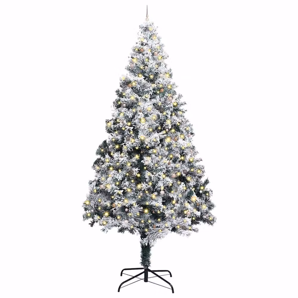 Berkfield Home Artificial Pre-lit Christmas Tree with Ball Set, Green, Height: 400 cm – 3