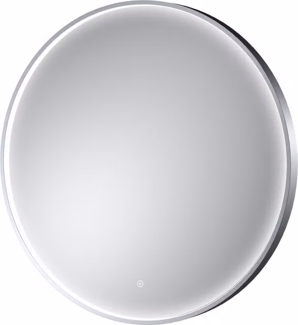 Balterley Round Inset Framed LED Mirror with Demister Pad, Silver, W/D/H: 80 x 80 x 80 cm – 1