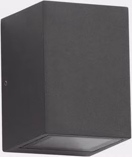 Netlighting Afrodita Outdoor Wall Down Lamp in Urban Grey with Transparent Glass and Aluminium, GU10 8W, IP55 – 1