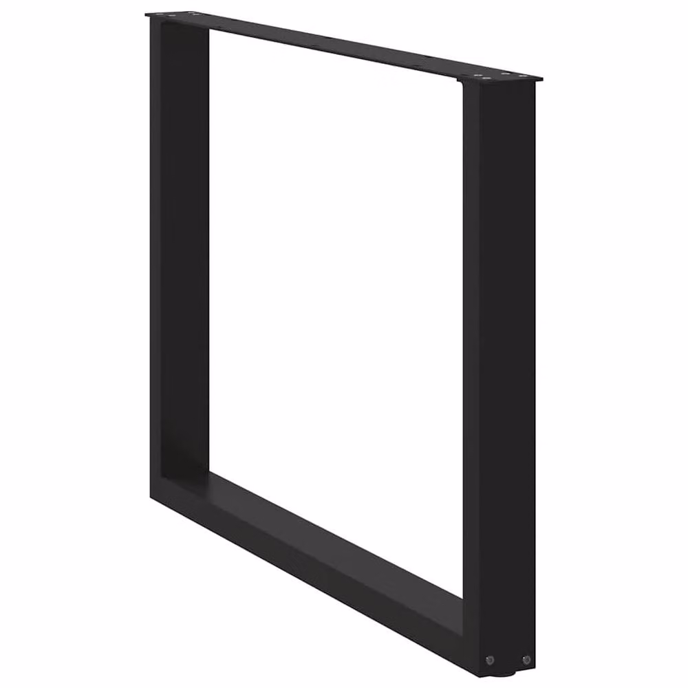 Berkfield Home U-Shaped Coffee Table Legs, 2 Pieces, Black Matt Steel, H: 72-73 cm x W: 100 cm – 2